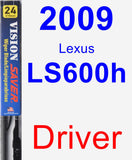 Driver Wiper Blade for 2009 Lexus LS600h - Vision Saver