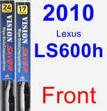 Front Wiper Blade Pack for 2010 Lexus LS600h - Vision Saver