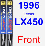 Front Wiper Blade Pack for 1996 Lexus LX450 - Vision Saver