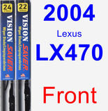 Front Wiper Blade Pack for 2004 Lexus LX470 - Vision Saver