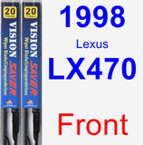 Front Wiper Blade Pack for 1998 Lexus LX470 - Vision Saver