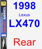 Rear Wiper Blade for 1998 Lexus LX470 - Vision Saver