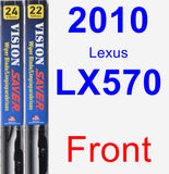 Front Wiper Blade Pack for 2010 Lexus LX570 - Vision Saver