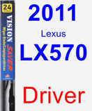 Driver Wiper Blade for 2011 Lexus LX570 - Vision Saver