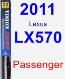 Passenger Wiper Blade for 2011 Lexus LX570 - Vision Saver