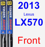 Front Wiper Blade Pack for 2013 Lexus LX570 - Vision Saver