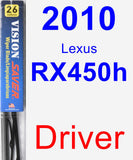 Driver Wiper Blade for 2010 Lexus RX450h - Vision Saver