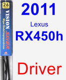 Driver Wiper Blade for 2011 Lexus RX450h - Vision Saver