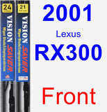 Front Wiper Blade Pack for 2001 Lexus RX300 - Vision Saver