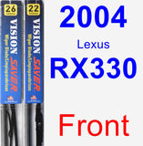 Front Wiper Blade Pack for 2004 Lexus RX330 - Vision Saver