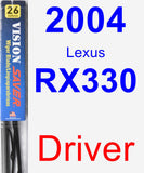 Driver Wiper Blade for 2004 Lexus RX330 - Vision Saver