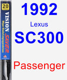 Passenger Wiper Blade for 1992 Lexus SC300 - Vision Saver