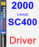 Driver Wiper Blade for 2000 Lexus SC400 - Vision Saver