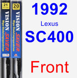 Front Wiper Blade Pack for 1992 Lexus SC400 - Vision Saver