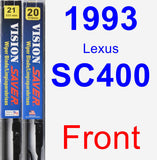 Front Wiper Blade Pack for 1993 Lexus SC400 - Vision Saver