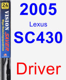 Driver Wiper Blade for 2005 Lexus SC430 - Vision Saver