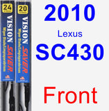 Front Wiper Blade Pack for 2010 Lexus SC430 - Vision Saver