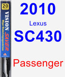 Passenger Wiper Blade for 2010 Lexus SC430 - Vision Saver