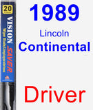 Driver Wiper Blade for 1989 Lincoln Continental - Vision Saver