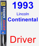 Driver Wiper Blade for 1993 Lincoln Continental - Vision Saver