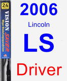 Driver Wiper Blade for 2006 Lincoln LS - Vision Saver