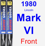 Front Wiper Blade Pack for 1980 Lincoln Mark VI - Vision Saver