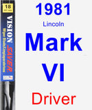 Driver Wiper Blade for 1981 Lincoln Mark VI - Vision Saver