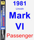 Passenger Wiper Blade for 1981 Lincoln Mark VI - Vision Saver