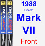 Front Wiper Blade Pack for 1988 Lincoln Mark VII - Vision Saver