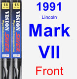 Front Wiper Blade Pack for 1991 Lincoln Mark VII - Vision Saver