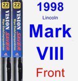 Front Wiper Blade Pack for 1998 Lincoln Mark VIII - Vision Saver