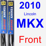 Front Wiper Blade Pack for 2010 Lincoln MKX - Vision Saver