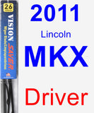 Driver Wiper Blade for 2011 Lincoln MKX - Vision Saver