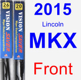 Front Wiper Blade Pack for 2015 Lincoln MKX - Vision Saver