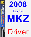 Driver Wiper Blade for 2008 Lincoln MKZ - Vision Saver