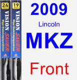 Front Wiper Blade Pack for 2009 Lincoln MKZ - Vision Saver