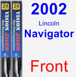 Front Wiper Blade Pack for 2002 Lincoln Navigator - Vision Saver