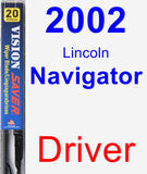 Driver Wiper Blade for 2002 Lincoln Navigator - Vision Saver