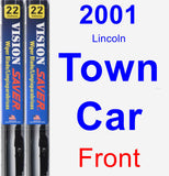 Front Wiper Blade Pack for 2001 Lincoln Town Car - Vision Saver