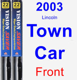 Front Wiper Blade Pack for 2003 Lincoln Town Car - Vision Saver