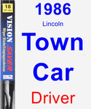 Driver Wiper Blade for 1986 Lincoln Town Car - Vision Saver