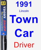 Driver Wiper Blade for 1991 Lincoln Town Car - Vision Saver