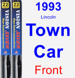 Front Wiper Blade Pack for 1993 Lincoln Town Car - Vision Saver