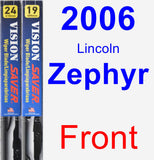 Front Wiper Blade Pack for 2006 Lincoln Zephyr - Vision Saver