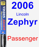 Passenger Wiper Blade for 2006 Lincoln Zephyr - Vision Saver