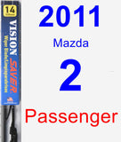 Passenger Wiper Blade for 2011 Mazda 2 - Vision Saver