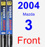 Front Wiper Blade Pack for 2004 Mazda 3 - Vision Saver