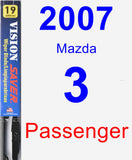 Passenger Wiper Blade for 2007 Mazda 3 - Vision Saver