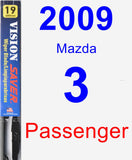 Passenger Wiper Blade for 2009 Mazda 3 - Vision Saver