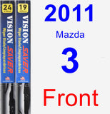 Front Wiper Blade Pack for 2011 Mazda 3 - Vision Saver